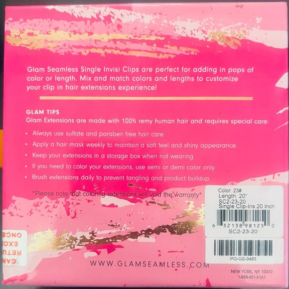 NWTGlam Seamless Hair Extensions Invisi Clip Volumizer 3 Boxes 20" Golden Blonde - Picture 3 of 4